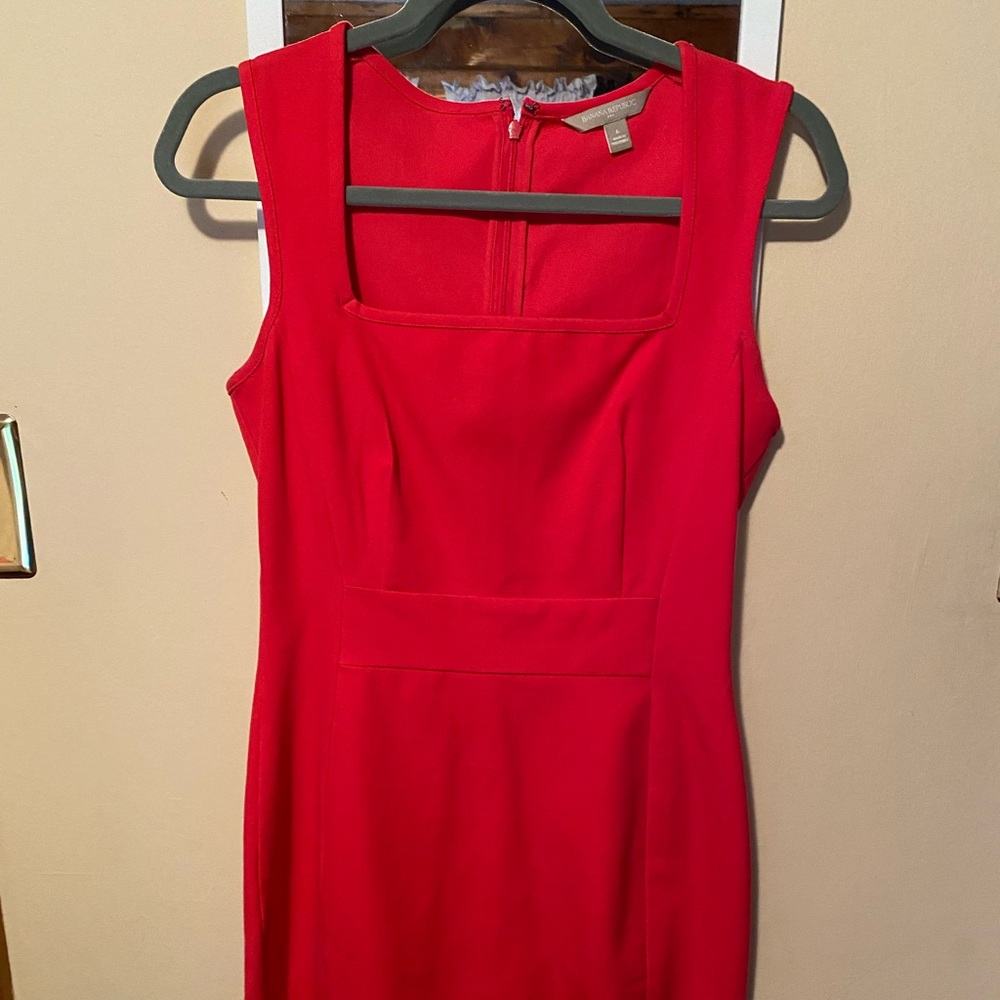 Hot pink banana republic above the knee length